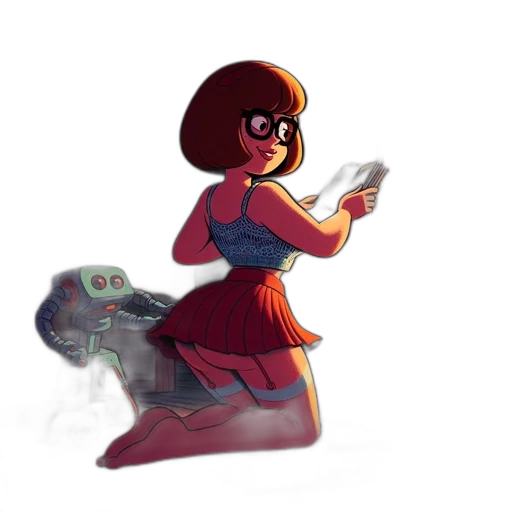 robot, staff, dress, weapon transparent PNG cut-out