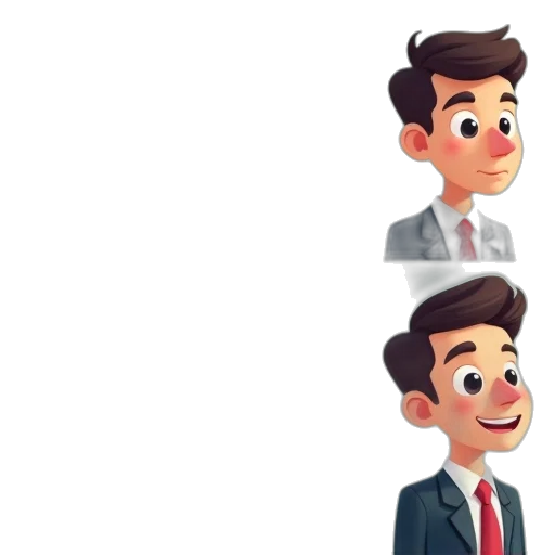 face, cartoon, concept art, 3d render transparent PNG cut-out