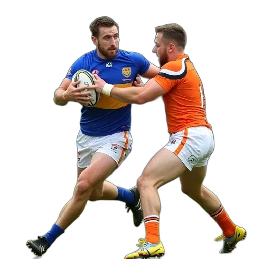 two, male, rugby, players transparent PNG cut-out