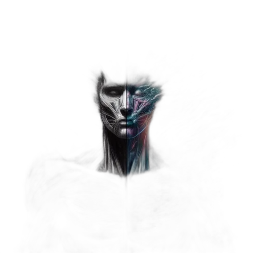 mask, face, robot, creature transparent PNG cut-out