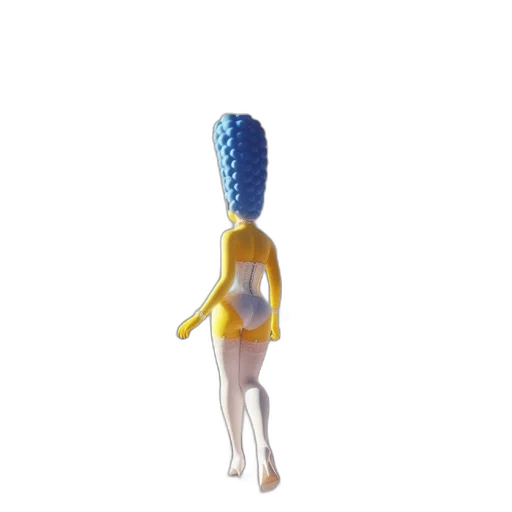 staff, creature, hair, dress transparent PNG cut-out