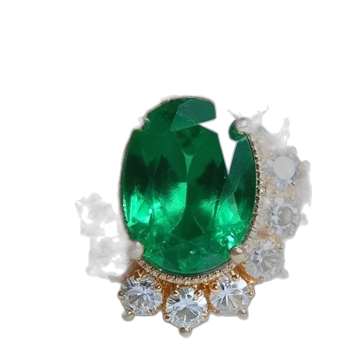 jewelry, crown, 3d render, green transparent PNG cut-out
