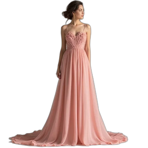 dress, pastel, line, sweetheart transparent PNG cut-out