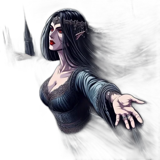 fantasy art, concept art, comic book art, photorealistic transparent PNG cut-out