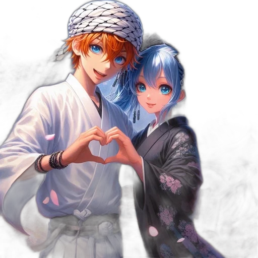anime, watercolor, fantasy art, pixel art transparent PNG cut-out
