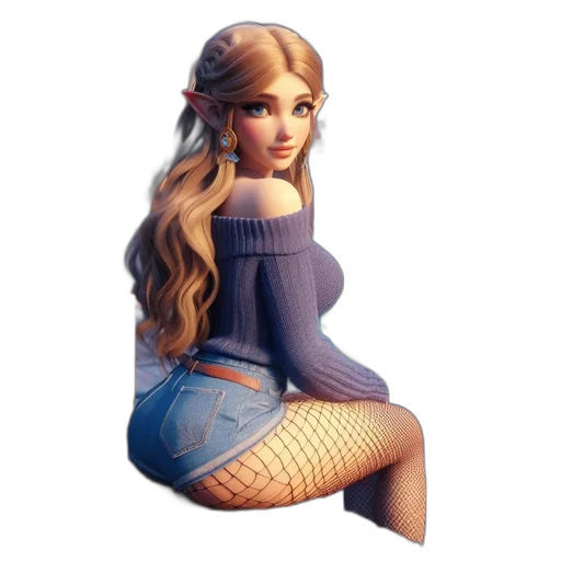 dress, 3d render, concept art, fantasy art transparent PNG cut-out