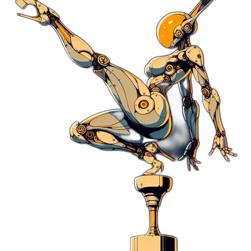 robot, staff, concept art, comic book art transparent PNG cut-out