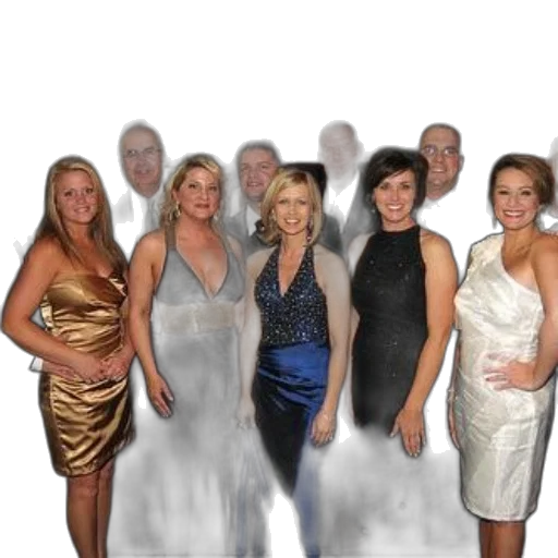 staff, dress, group, formally transparent PNG cut-out