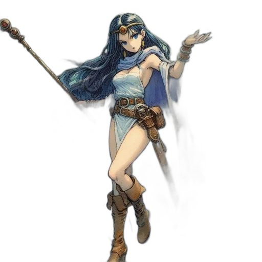sword, staff, weapon, dress transparent PNG cut-out