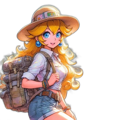 hat, jacket, weapon, staff transparent PNG cut-out