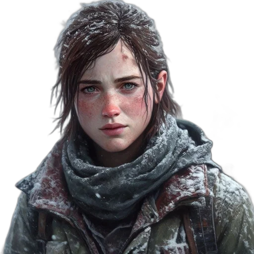 face, jacket, weapon, concept art transparent PNG cut-out