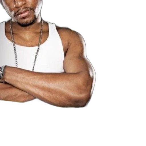 man, white, tank, top transparent PNG cut-out