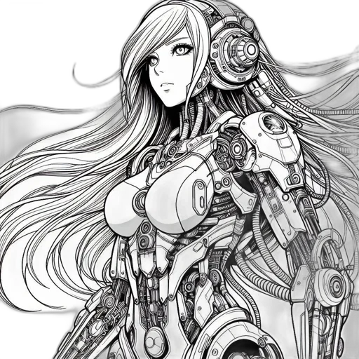 robot, concept art, fantasy art, comic book art transparent PNG cut-out