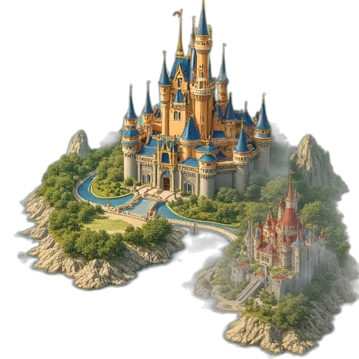 crown, concept art, 3d render, fantasy art transparent PNG cut-out