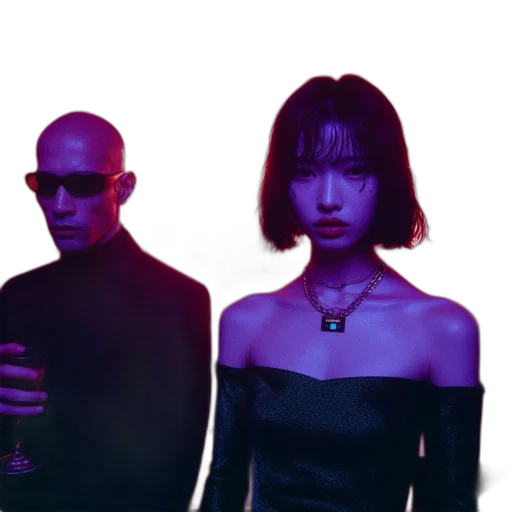 cyberpunk, vaporwave, concept art, neon lights transparent PNG cut-out