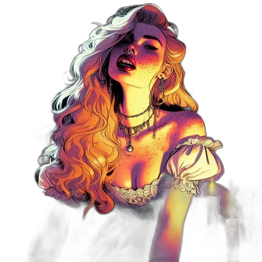 dress, crown, jewelry, fantasy art transparent PNG cut-out