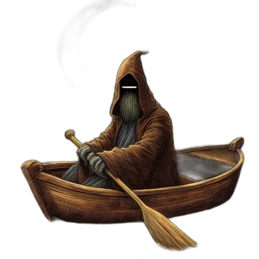 mask, staff, creature, concept art transparent PNG cut-out