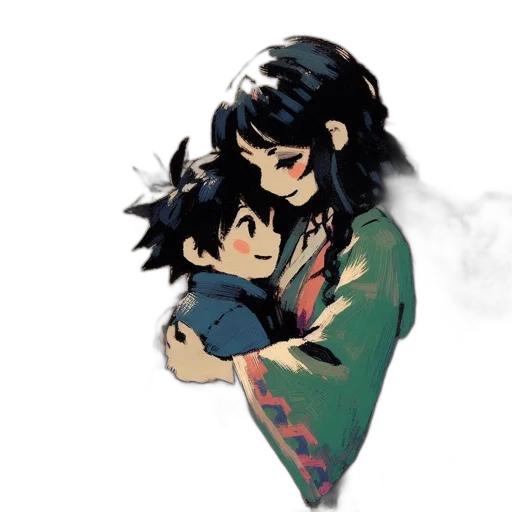 watercolor, pixel art, concept art, anime transparent PNG cut-out
