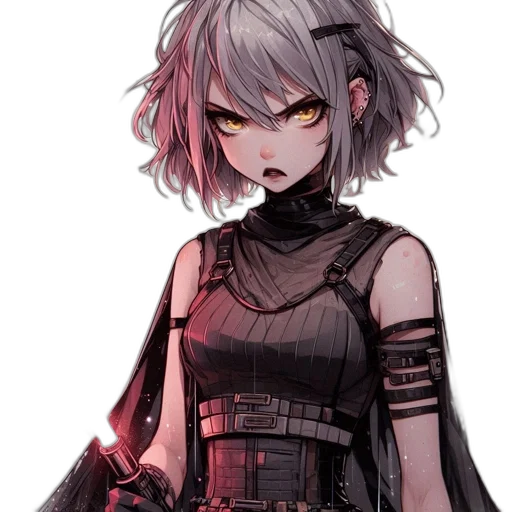 weapon, dress, staff, robot transparent PNG cut-out