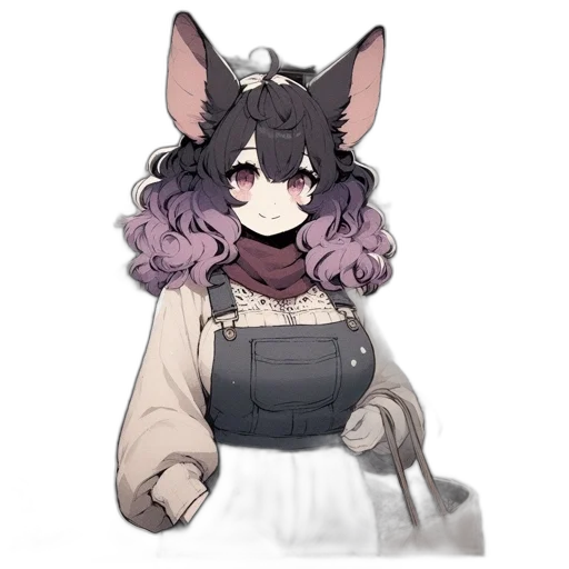 staff, creature, dress, hat transparent PNG cut-out