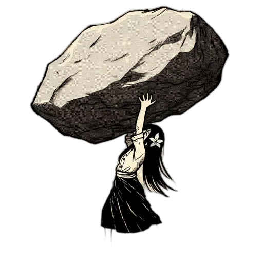 hair, hat, dress, concept art transparent PNG cut-out