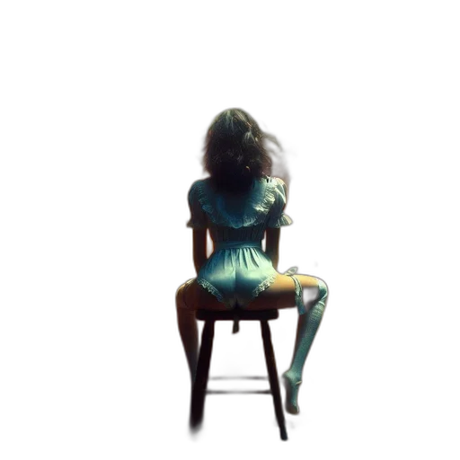 dress, furniture, hair, jacket transparent PNG cut-out
