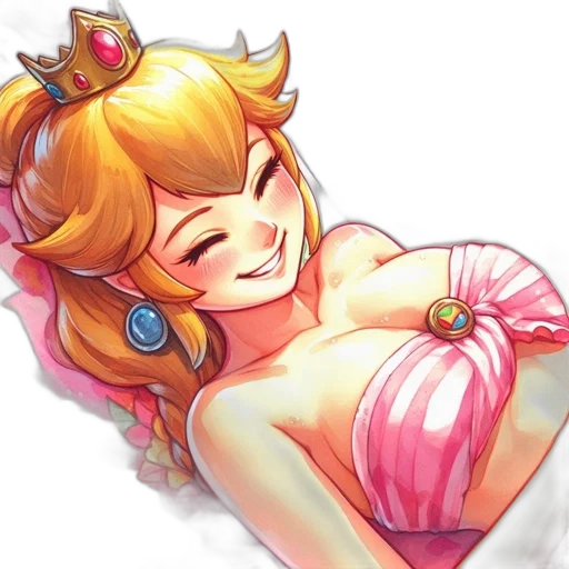 crown, dress, watercolor, anime transparent PNG cut-out