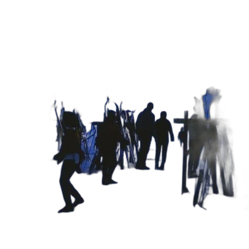 staff, jacket, umbrella, mask transparent PNG cut-out