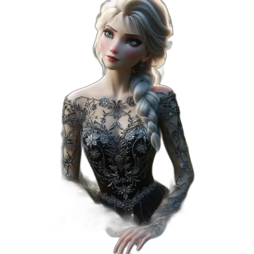 dress, jewelry, 3d render, concept art transparent PNG cut-out