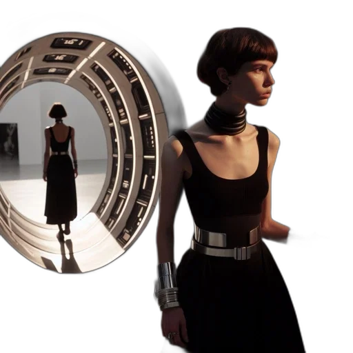 dress, jewelry, concept art, 3d render transparent PNG cut-out