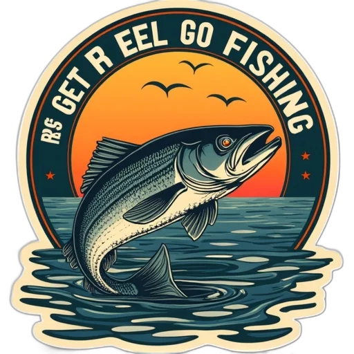 get, reel, fishing, stickers transparent PNG cut-out