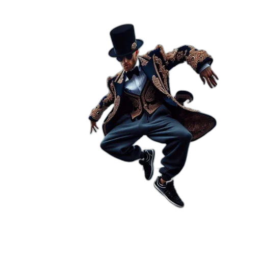 hat, jacket, shoes, staff transparent PNG cut-out