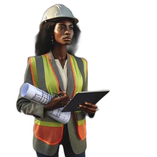 staff, 3d render, concept art, woman transparent PNG cut-out