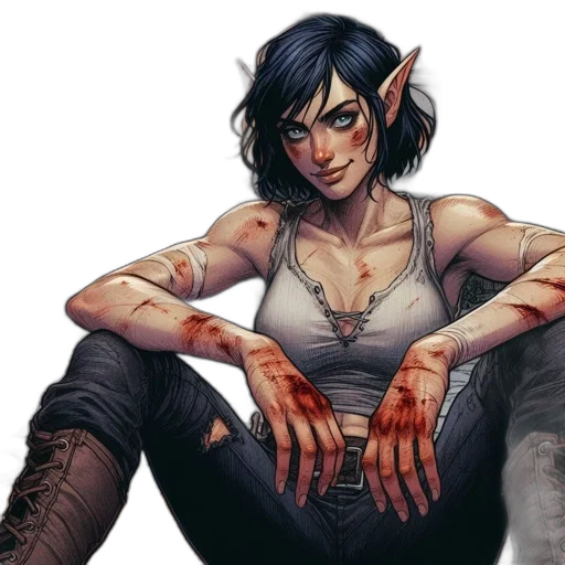 fantasy art, comic book art, concept art, watercolor transparent PNG cut-out