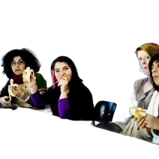 concept art, group, women, sitting transparent PNG cut-out