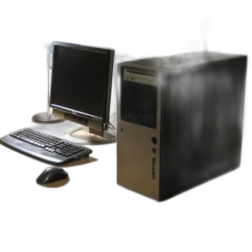 robot, furniture, 3d render, computer transparent PNG cut-out