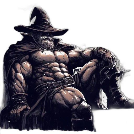 comic book art, concept art, fantasy art, photorealistic transparent PNG cut-out