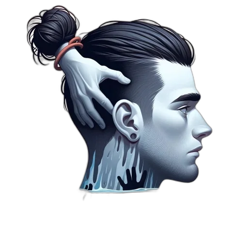 hair, dragon, face, mask transparent PNG cut-out