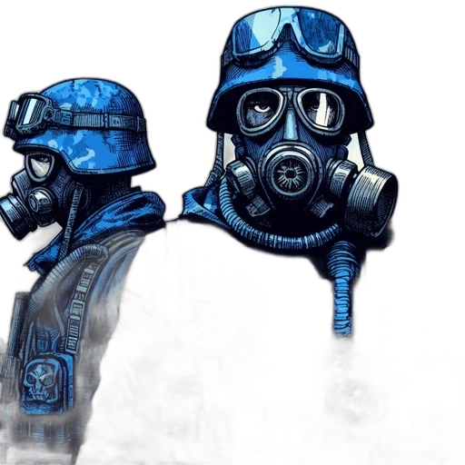 mask, concept art, watercolor, comic book art transparent PNG cut-out