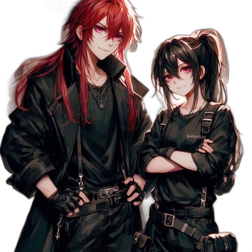 jacket, staff, concept art, cyberpunk transparent PNG cut-out