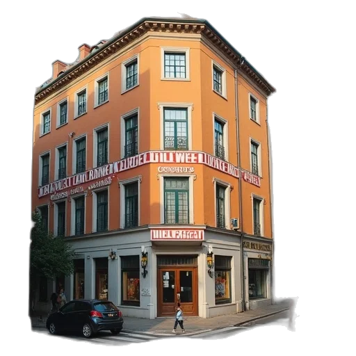 building, 3d render, photorealistic, concept art transparent PNG cut-out