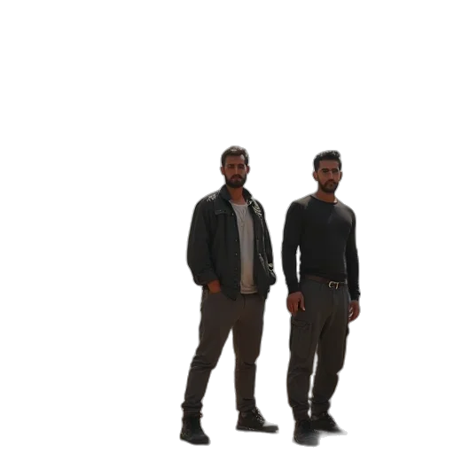 jacket, staff, mask, 3d render transparent PNG cut-out