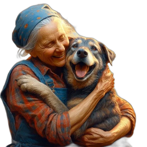 animal, face, photorealistic, oil painting transparent PNG cut-out