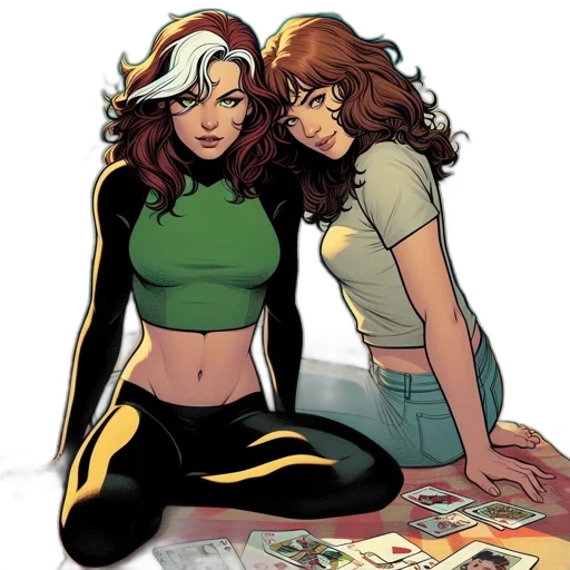 comic book art, concept art, green, earth tones transparent PNG cut-out