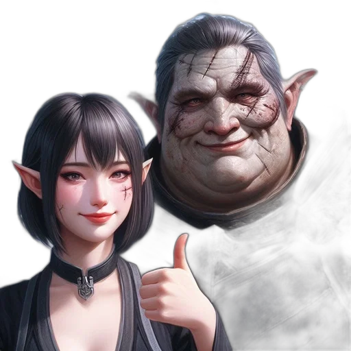 face, staff, concept art, fantasy art transparent PNG cut-out