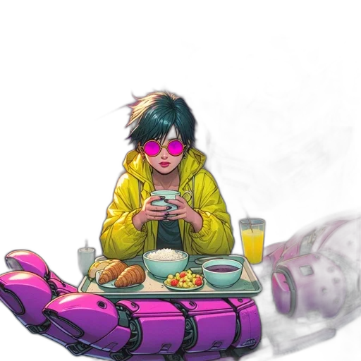 food, jacket, weapon, robot transparent PNG cut-out