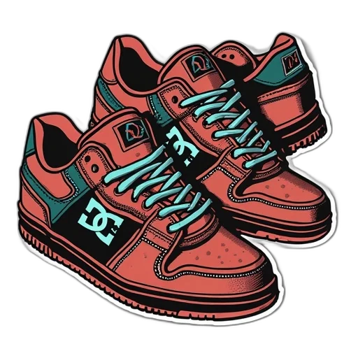 shoes, vaporwave, 3d render, cartoon transparent PNG cut-out