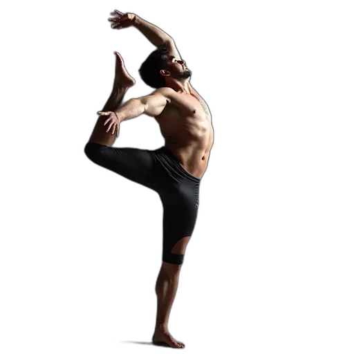 photorealistic, image, man, gymnastics transparent PNG cut-out