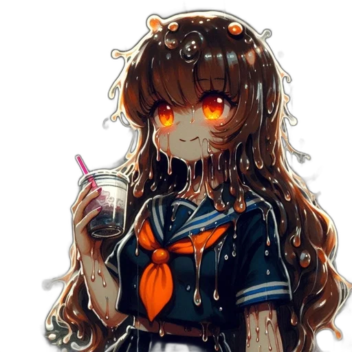 staff, dress, hair, face transparent PNG cut-out