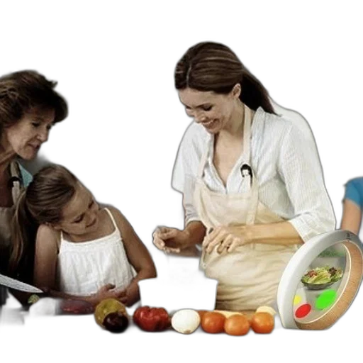 family, kitchen, prepares, meal transparent PNG cut-out